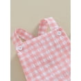 thumbnail image 4 of Bagilaanoe Newborn Baby Girl Rompers Plaid Sleeveless Bodysuit 3M 6M 9M 12M 18M 24M Infant Overalls One Piece Jumpsuit, 4 of 8