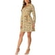 thumbnail image 4 of INSPIRE CHIC Vestido de Camisa Floral con Botones y Cinturón para Mujer XS Amarillo, 4 of 6