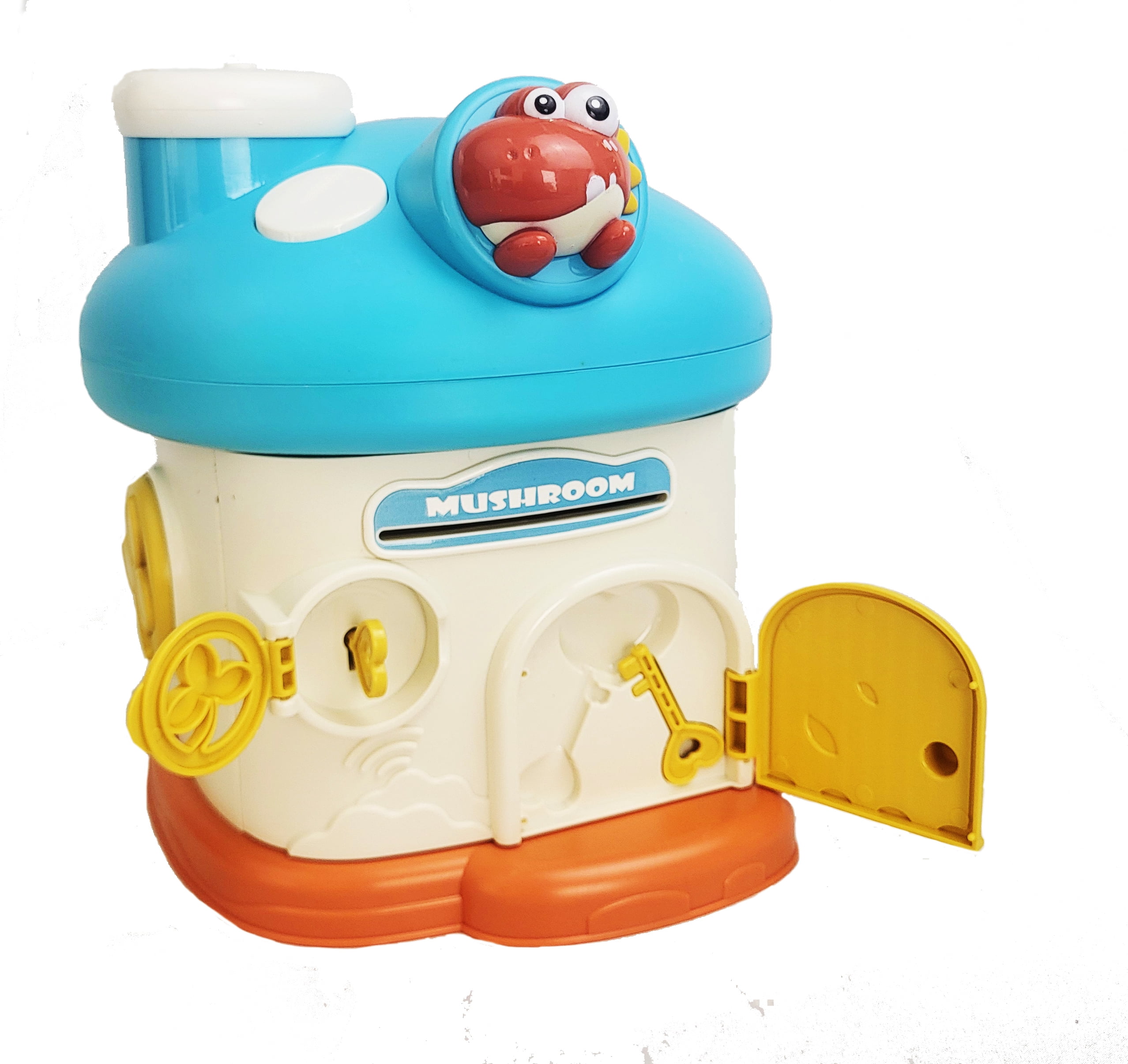 Whimsical Mushroom House Piggy Bank with Secure Lock & 2 Keys – Fun & Educational Savings Toy for Kids​
