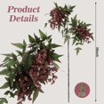 thumbnail image 2 of Tallo de bayas artificial Zeyune de 89 cm, ciruela empolvada, 3 piezas, 2 of 6