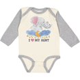 thumbnail image 3 of Inktastic I Love My Aunt Elephant Family Boys or Girls Long Sleeve Baby Bodysuit, 3 of 5