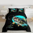 thumbnail image 2 of Homewish Cartoon Pike Fish Bedding Comforter Set, Rustic Hunting and Fishing Twin Comforter Sets, Farmhouse Animal Reversible Bedding Set, Super Cozy Room Decor, 2-Piece, 2 of 8
