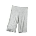 thumbnail image 1 of Timegard Womens Shorts Cotton Linen Elastic Waist Solid Color Summer Knee Length Trousers with Pockets, 1 of 3