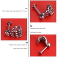 thumbnail image 3 of MasteelfCA 4pcs Skeleton Claw Design Lip Nail Punk Style Lip Studs Body Piercing Jewelries, 3 of 7