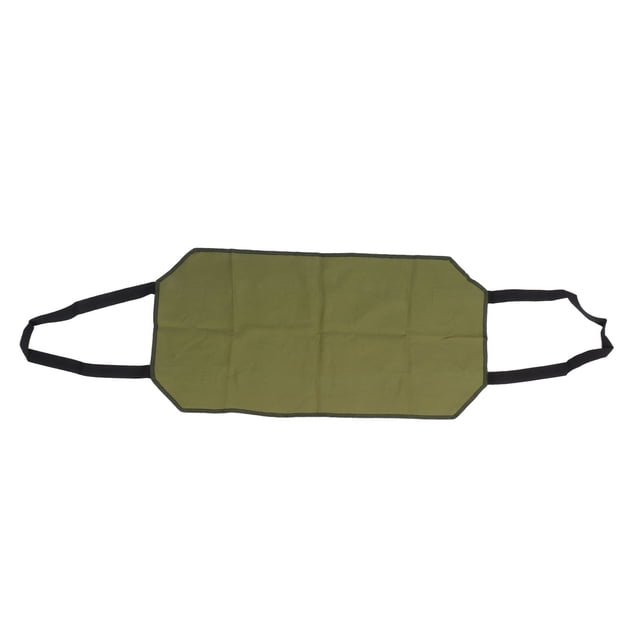 Bolsa grande para leña de lona, bolsa para troncos para chimenea interior, porta leña portátil resistente al desgaste, color verde