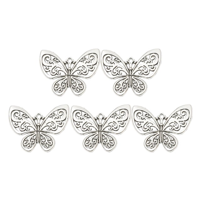 50x encantadores dijes de mariposa colgantes mariposa DIY accesorios de joyería de aleación para collar manualidades pulsera su aniversario , estilo A