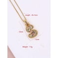 thumbnail image 5 of Women's Bubble Letter Necklace Colorful, Pendant Balloon Initial Pendant Zirconia Inlaid Necklace Fashion Gift Jewelry, 5 of 13