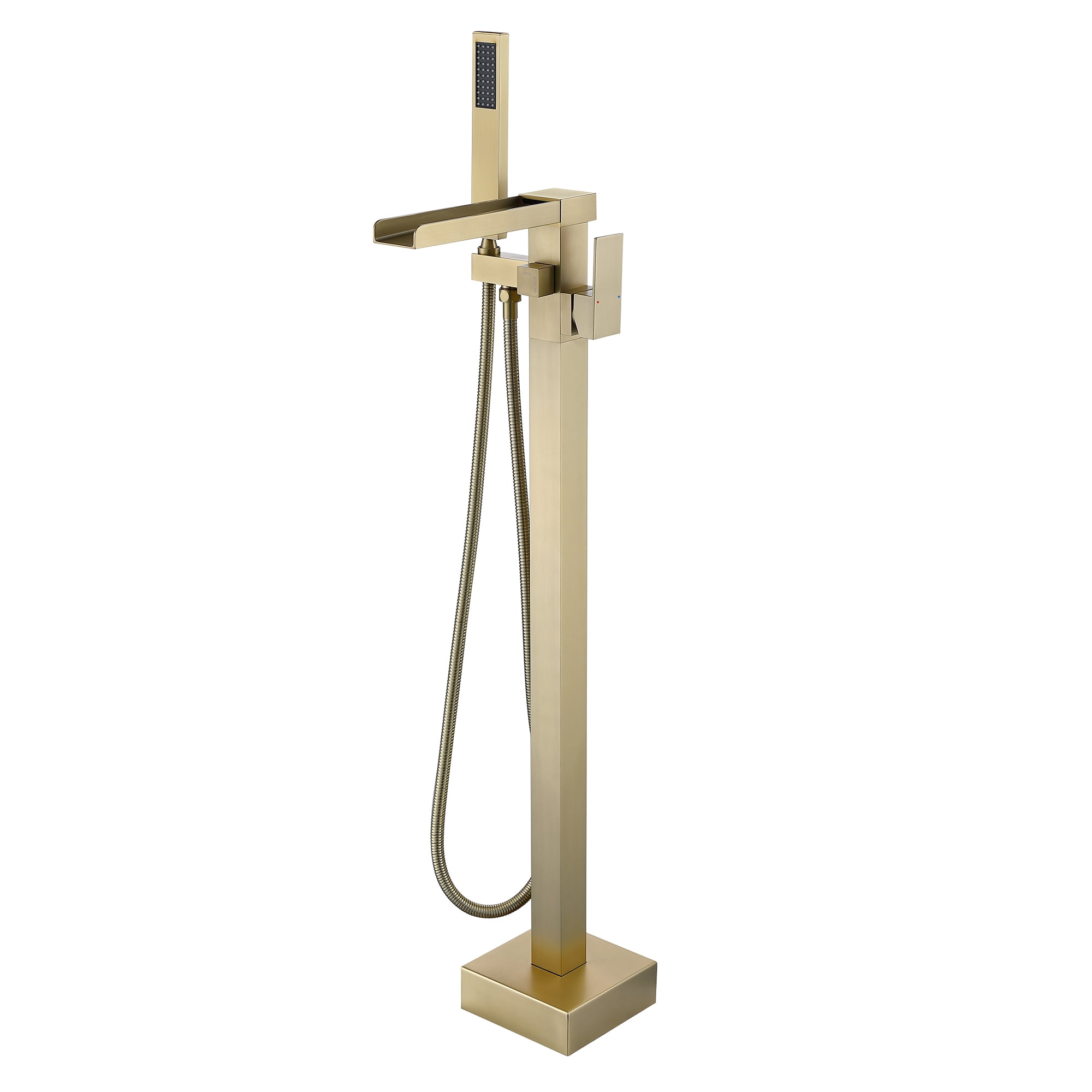 Freestanding Tub Faucet With Hand Shower, Bathroom Brass Bathtub Faucet ...