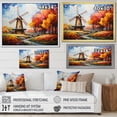 thumbnail image 4 of Designart "Harmonic Rotation Mill Wind wall art" Wind Turbines Floater Framed Wall Art Print, 4 of 7