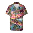 thumbnail image 4 of vigerkar Women's Hawaiian Shirts Coconut Button Summer Soft Button Down Shirts Short Sleeve (Watermelon Red, XL), 4 of 7