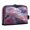Digital Art of Peony, variant on Pencil Bag with Magnetic Foldable Base Large Capacity Stand-Up Pencil Case Durable Nylon Pen Pouch Blue-green Flowers