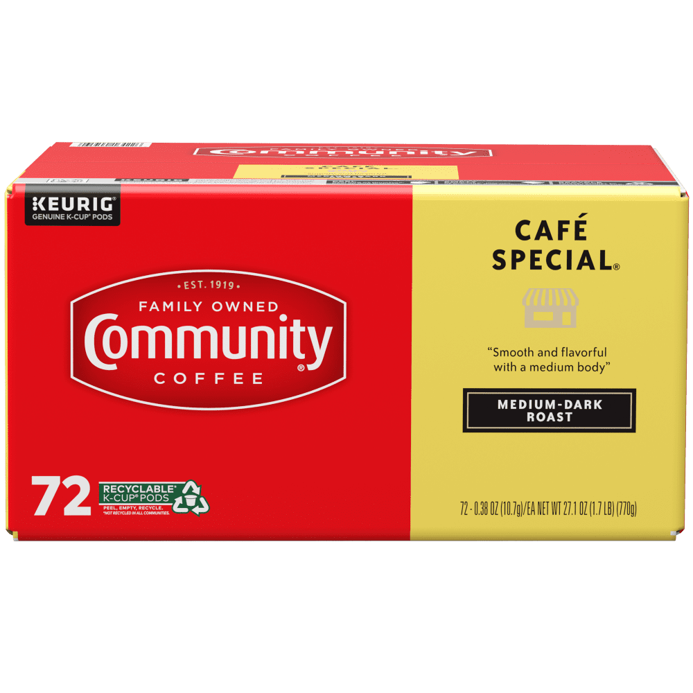 Community Coffee Café Special Pods for Keurig K-cups 72 Count