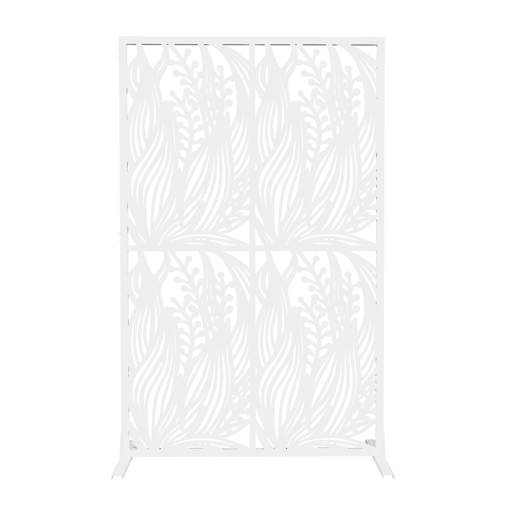 Holaki Metal Privacy Screen, 72" H x 45.3" W, Freestanding Decorative Room Divider for Balcony, Patio, Garden, Waterproof & Rustproof with Bird Shape Hollow Design, Easy Assembly