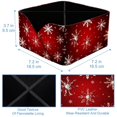 thumbnail image 2 of Snowflake 4 Compartment Square Pen Case with Removable Dividers - Pencil Organizer, Pen Case, Pen Organizer, 2 of 6