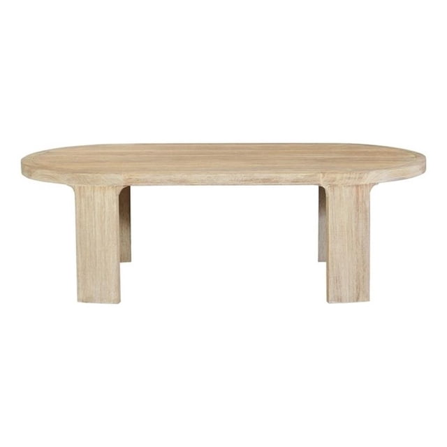 Pemberly Row Table Basse d'Extérieur en Bois de Teck Massif à l'Allure Naturelle