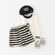 thumbnail image 3 of Conjuntos de ropa de verano para bebés de 0 a 3 años, camiseta sin mangas con letras y pantalones cortos a rayas, traje de 2 uds para niñas y niños pequeños, conjunto de chaleco básico, 3 of 6