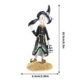 thumbnail image 3 of Halloween Decorations Witch Statue with Cauldron - Resin Figurine Desktop Ornament, Indoor Tabletop and Shelf Decor for Fall Parties, Home, Garden Display, 3 of 4