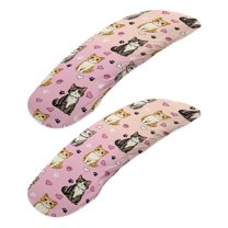 SCRAWLGOD Cat Paws Heart Dustproof Office Chair Armrest Slipcovers Anti-Slip Washable Rotating Chair Arm Cover Breathable Computer Chair Arm Protector, 2 PCS