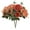 Orange, variant on 2 Pcs 11.4" Compact Artificial Flowers Bouquet, Silk Roses Hydrangea Bundle with Eucalyptus Leaves Berries for Table Centerpiece Home Decor, Elegant Burgundy Red