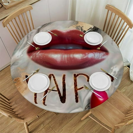 

Orinice Marble Background Round Table Cover Stain Resistant Washable Indoor Outdoor Tablecloth Kitchen Dining Wedding Parties 100% Polyester Fiber 42-46