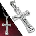 thumbnail image 2 of Stainless Steel Silver-Tone Jesus Cross Crucifix Pendant Necklace, 18", 2 of 3