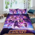 thumbnail image 2 of Guardianes de la Galaxia Conjunto de sábanas temático, trío de piezas, cómodo y amigable con la piel, diseño único, regalo de decoración para el hogar para familiares, amigos y fans,140cm *210cm, 2 of 6