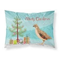 Carolines Treasures BB9322PILLOWCASE Golden Phoenix Quail Christmas Fabric Standard Pillowcase Teal Standard multicolor