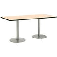 thumbnail image 3 of KFI Studios Mode 3.5' x 6' Dining Table, Natural, Silver Base, 3 of 3