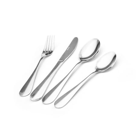 International Stainless Flatware - International Silver Lets Eat 16 Piece Stainless Steel Flatware Set