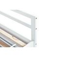 thumbnail image 4 of White Twin Bed Frame with Headboard, Trundle & Storage Drawers, Pine Wood, 77"x42", Perfect for Bedroom, Guest Room, Space-Saving Design, 4 of 39