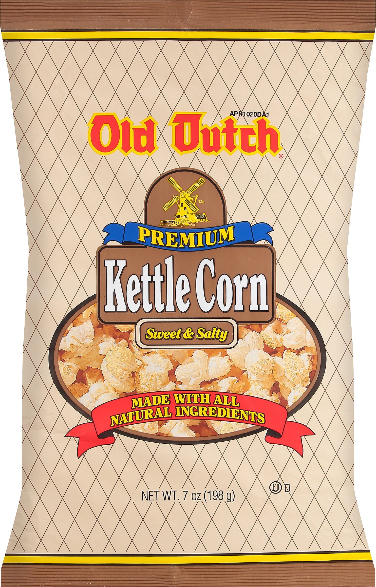 Old Dutch Premium Kettle Corn Sweet & Salty Popcorn, 7 oz Bag