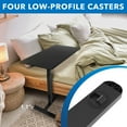 thumbnail image 6 of Mount-It! Height Adjustable Overbed Desk, Couch Desk Table, Gas Springs for Easy Adjustment, Low Profile Casters, Black, 6 of 10