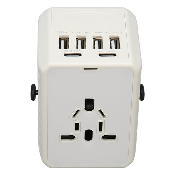 Adaptador de Enchufe internacional NikouMX 8A 4 USB A 2 USB C