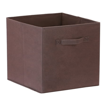 Unique Bargains Fabric Storage Cube Storage Bin Coffee 15*13*13in