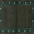 thumbnail image 1 of Ahgly Company Indoor Square Southwestern Turquoise Blue Country Area Rugs, 6' Square, 1 of 4