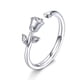 thumbnail image 1 of Anillo De Flor De Rosa Anillo Abierto De Plata De Ley 925 Anillo De Dedo Ajustable Para Mujeres Niñas Regalo Del Día De San Valentín matsuzay AP005474-00, 1 of 6