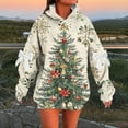 thumbnail image 2 of Makaor Cute Womens Hoodies Pullover Christmas Plus Size Tunic Sweatshirt Long Sleeve Tops Graphic with Bow Oversized Clothes, 2 of 5