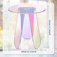 thumbnail image 2 of Acrylic Round Clear Iridescent Side Table Rainbow Acrylic Coffee Table Rainbow Colors End Tables Modern Accent Night Stand Iridescent Table for Bistro Office (Iridescent Style, 17.8 x 17.8 x 4.3 Inch), 2 of 6