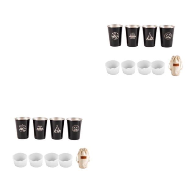 Juego de 4 piezas de Acero inoxidable Wosthever Taza de 350ML