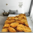 thumbnail image 6 of Chicken Nuggets Throw Blanket for Teens Boys Girls and Adults Chicken Nuggets Lover Soft Warm Cozy Funny Food Flannel Blankets for Couch Sofa Bed Camping Travel Chicken Nuggets Decor Poster 50" X 440", 6 of 6