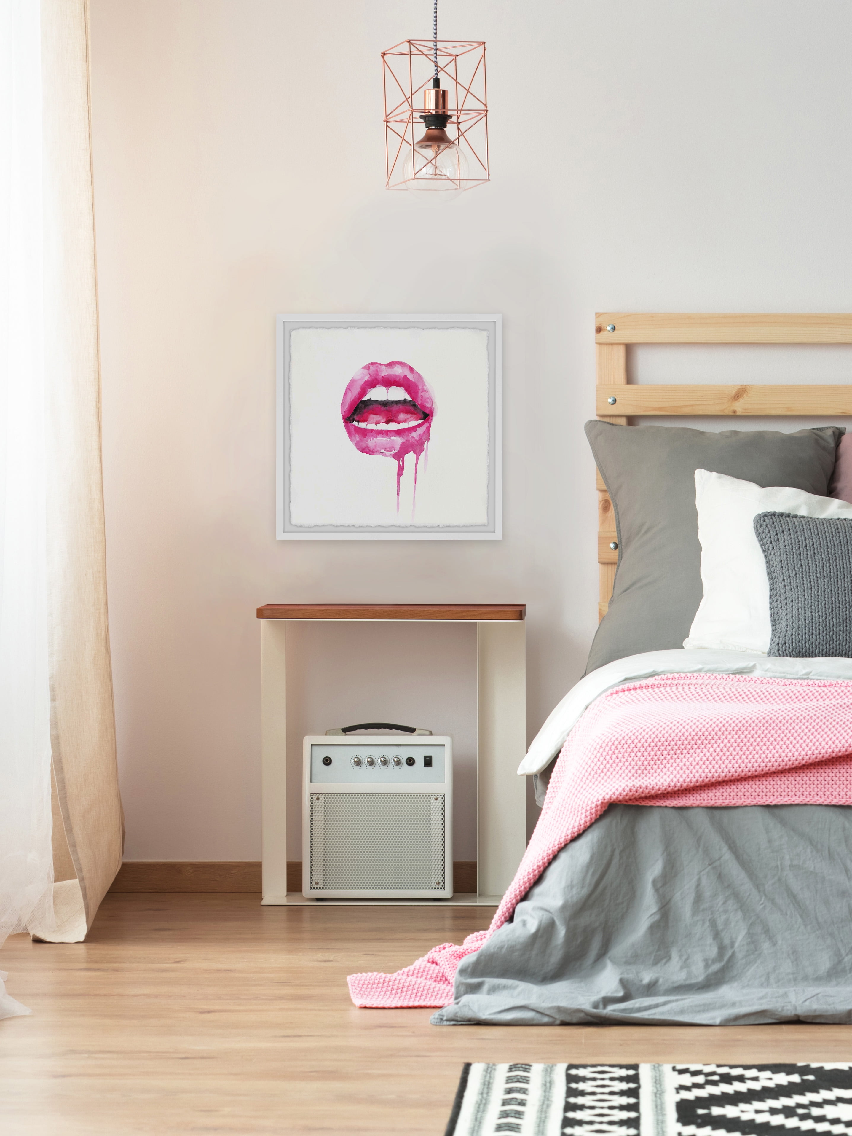 "Daring Lips" Framed Painting Print