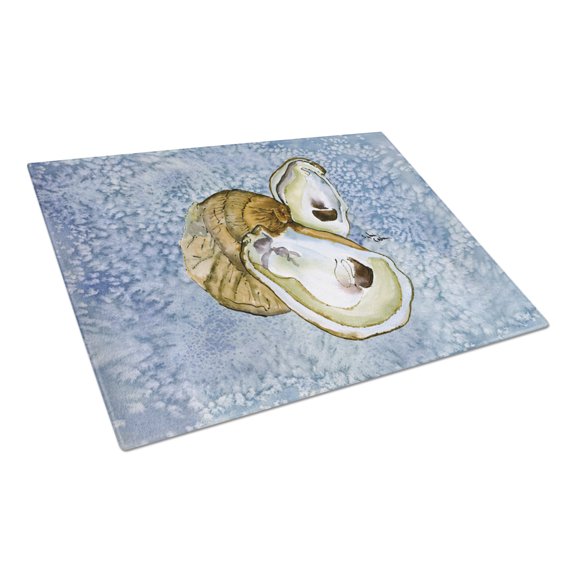 Caroline's Treasures Oyster Glass Cutting Board Large