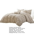 thumbnail image 5 of Kile Modern 6 Piece King Size Duvet Comforter Set - Beige Medallion Pattern, 5 of 5