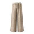 thumbnail image 3 of Abomasnow Womens Parachute Pants Y2K Side Striped Wide Leg Sweatpants Elastic Drawstring Waist Jogger Pants with Pockets, 3 of 6