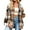 Brown, variant on Womens Plus Size Shacket Jacket Flannel Plaid Long Sleeve Button Down Shirts Casual Fall Blouses Tops