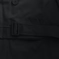 thumbnail image 5 of Mens Pea Coats Double Breasted Notched Lapel Belt Casual Slim Fit Trench Coat Mid Long Fall Winter Windproof Overcoat with Pockets Black, 5 of 6
