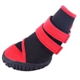 thumbnail image 6 of 4pcs Rugged Autumn and Winter Sole Shoes Dog Leg Cover Outdoor Pet Rainshoes Pet Supplies Dog Booties Dog Shoes RED XXL, 6 of 8