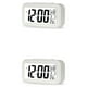 thumbnail image 3 of Methold Reloj despertador de pantalla Digital dormitorio Sensor de temperatura termómetro retroiluminación calendario portátil Snooze Blanco 2Conjunto, 3 of 6