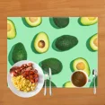 thumbnail image 4 of 2024 Placemat Cute Fruit Avocado Lemon Strawberry Print Coffee Cup Pads Dining Table r Linen Tableware Kitchen Table Mats, 4 of 7