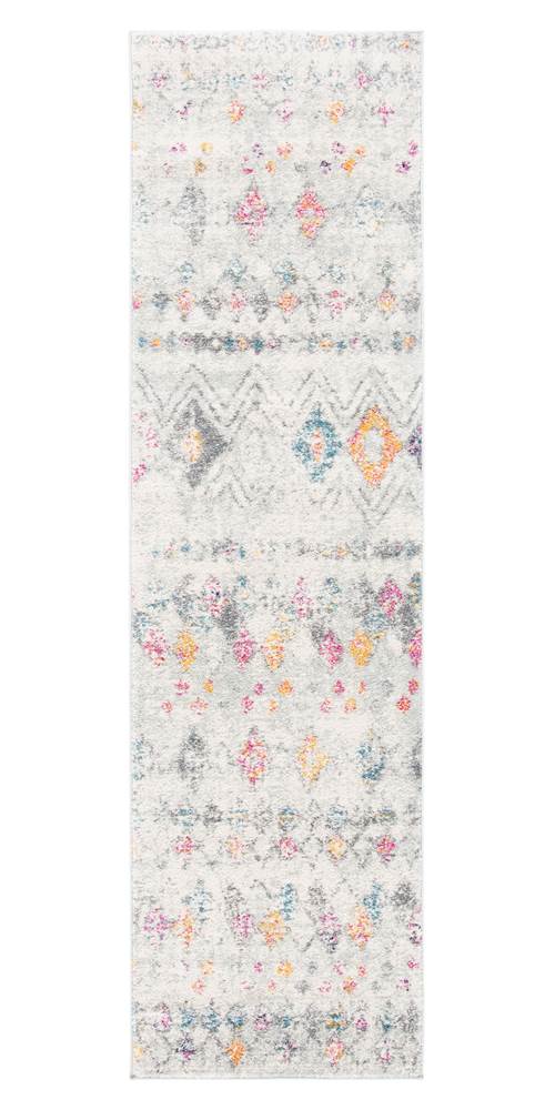 8 ft. Runner Rug in Gray and Gold